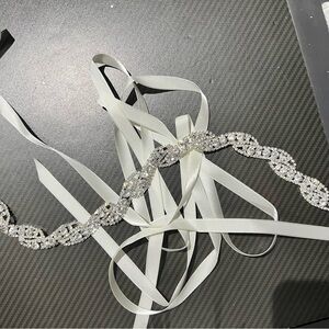 Elegant Silver Crystal Belt/Strap
